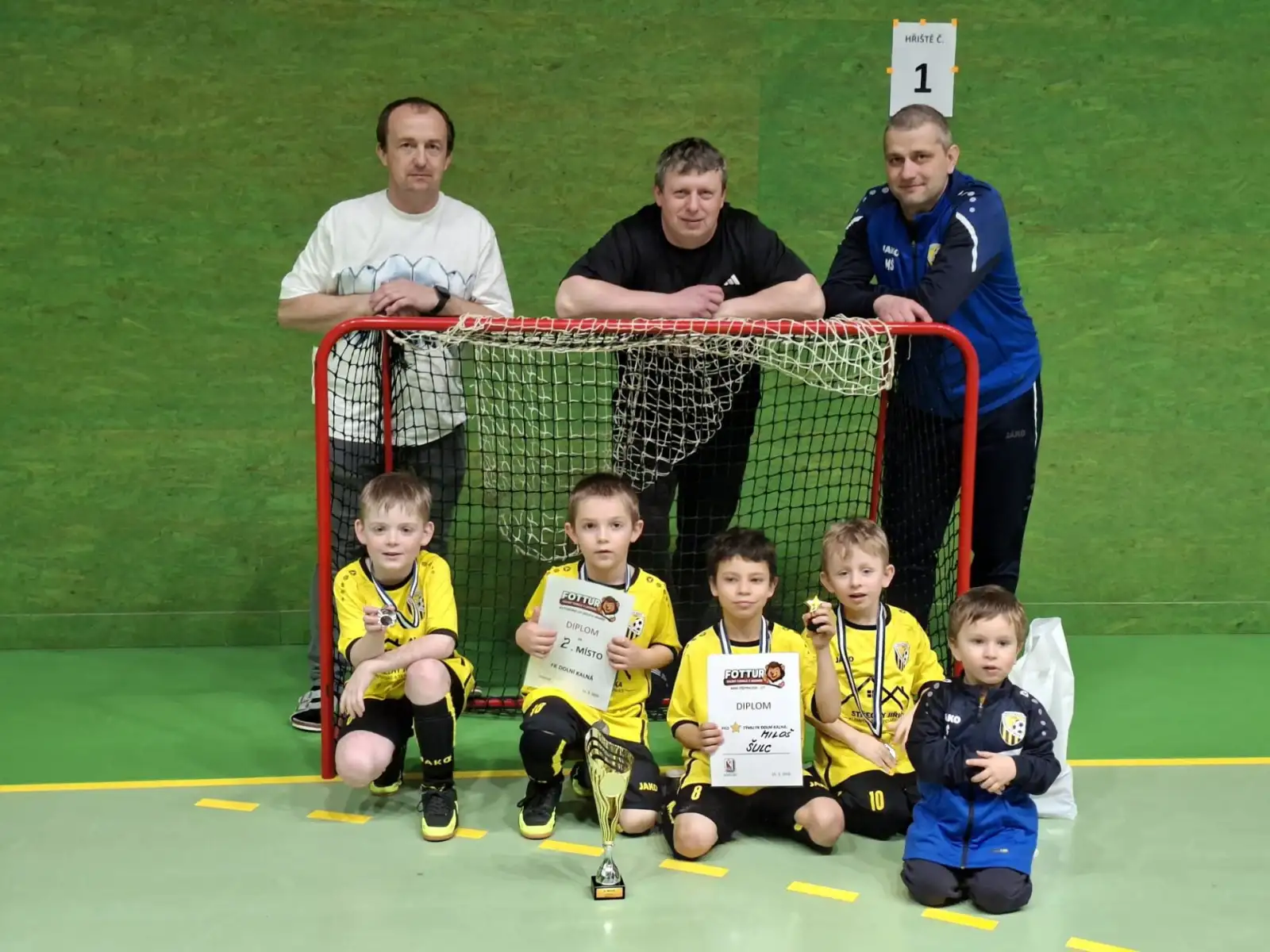 Čtyři stateční z Kalné zazářili na turnaji U7 v Jaroměři